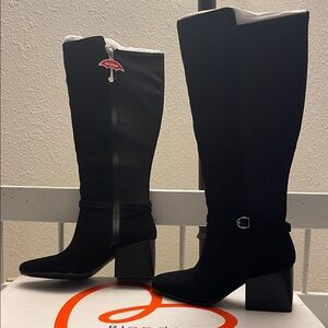 Blondo Black Heeled Knee-High Boots